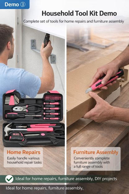 39-Piece Household Tool Kit